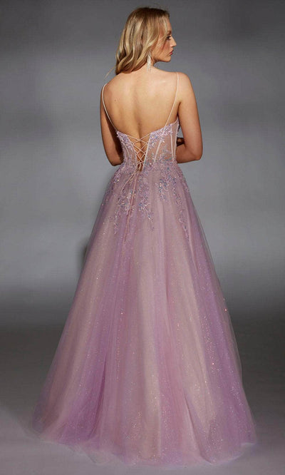 Alyce Paris 61865 - Embellished Plunging V-Neck Tulle Gown Ball Gowns