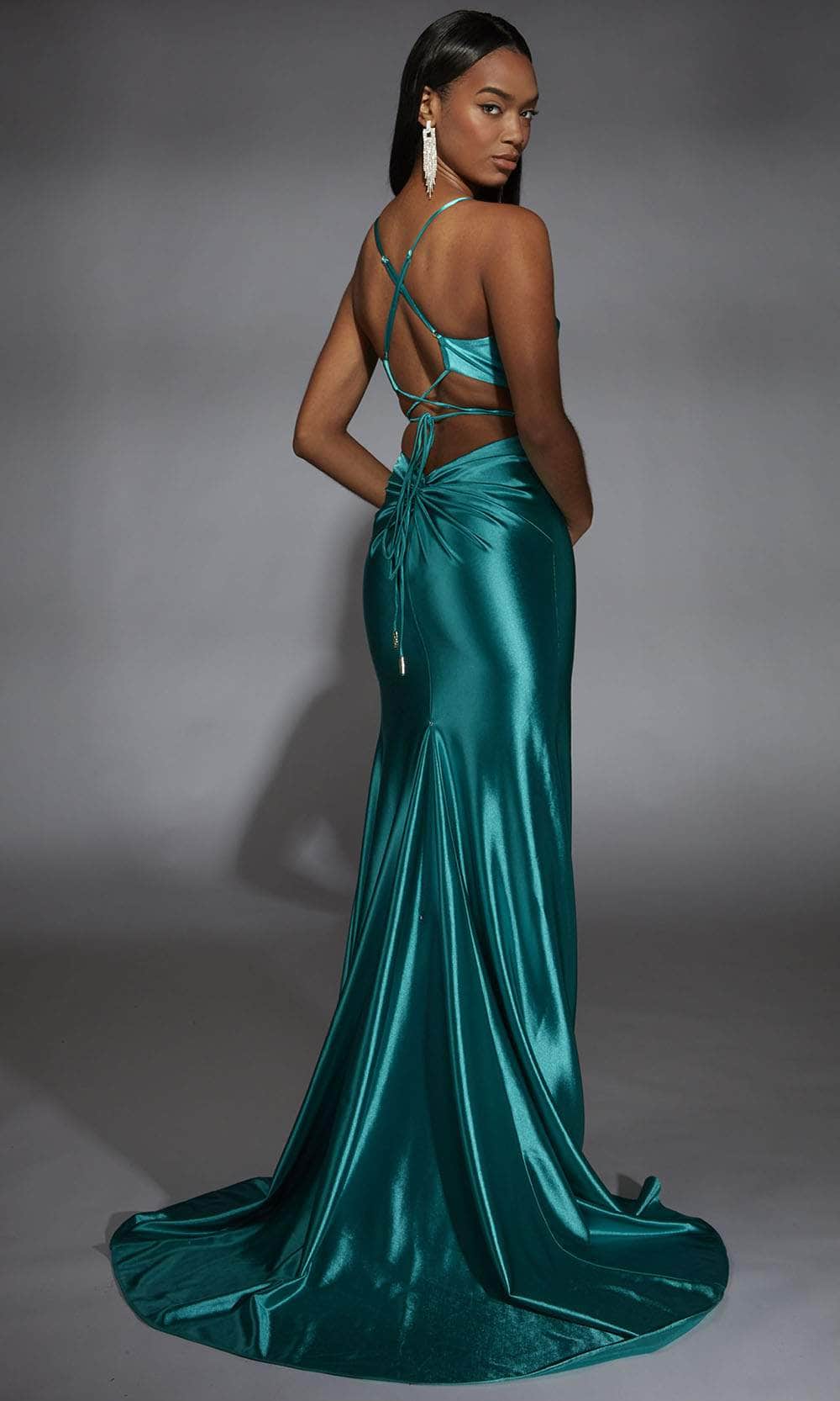 Alyce Paris 61875 - V-Neck Sheath Gown with Strappy Back Prom Dresses