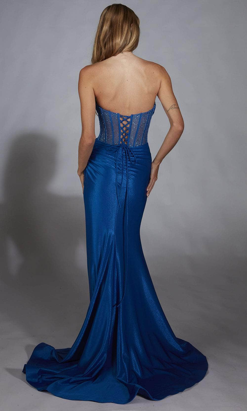 Alyce Paris 61882 - Embellished Corset Jersey Strapless Gown Prom Dresses