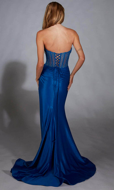 Alyce Paris 61882 - Embellished Corset Jersey Strapless Gown Prom Dresses