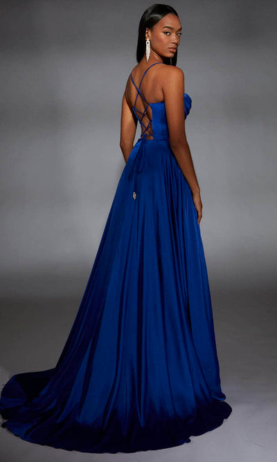 Alyce Paris 61883 - Draped Bodice Satin A-Line Gown Prom Dresses