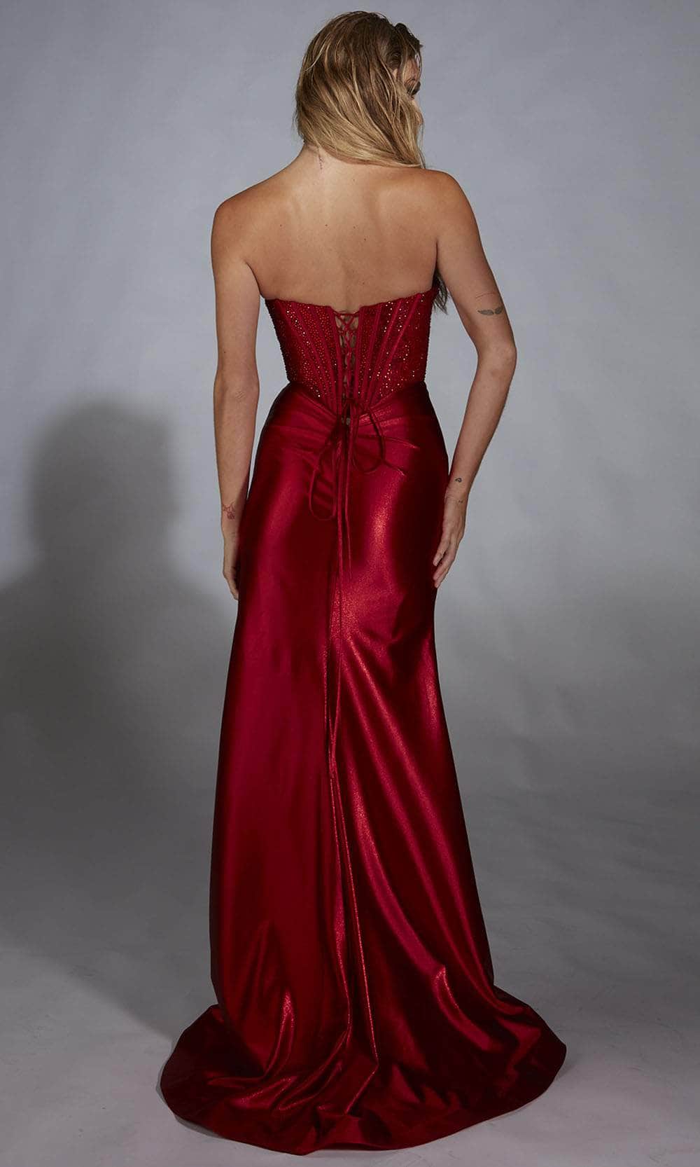 Alyce Paris 61884 - Beaded Corset Satin Gown with Ruched Skirt Prom Dresses