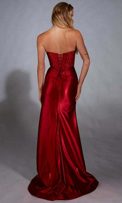 Alyce Paris 61884 - Beaded Corset Satin Gown with Ruched Skirt Prom Dresses