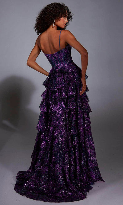 Alyce Paris 61886 - Tiered Ruffle Glitter A-Line Gown Prom Dresses
