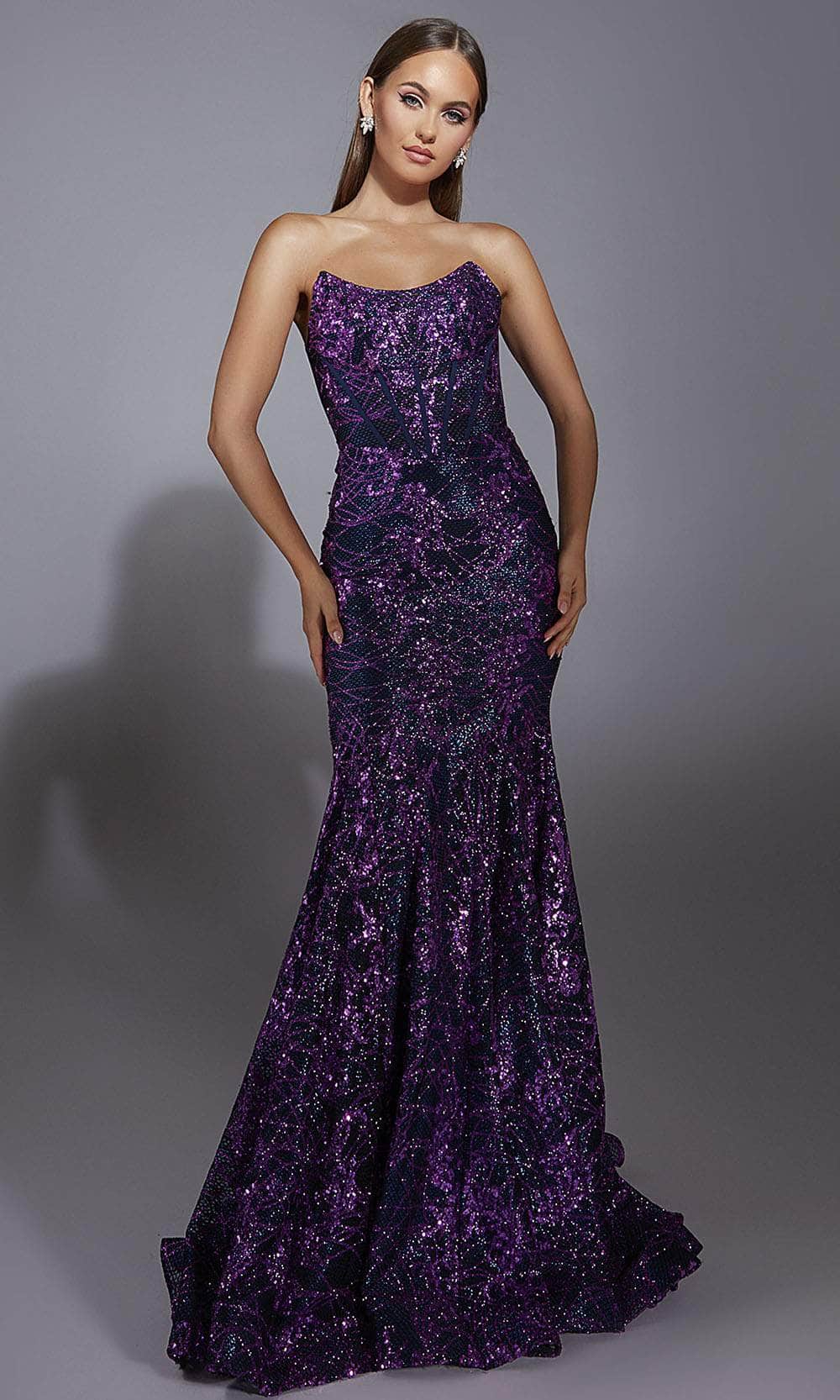 Alyce Paris 61887 - Strapless Sequin Mermaid Gown Prom Dresses