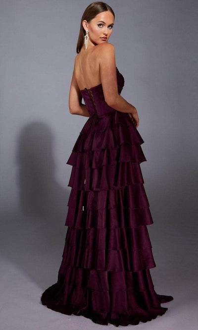 Alyce Paris 61889 - Elegant Ruffled Chiffon Gown with Front Slit Prom Dresses