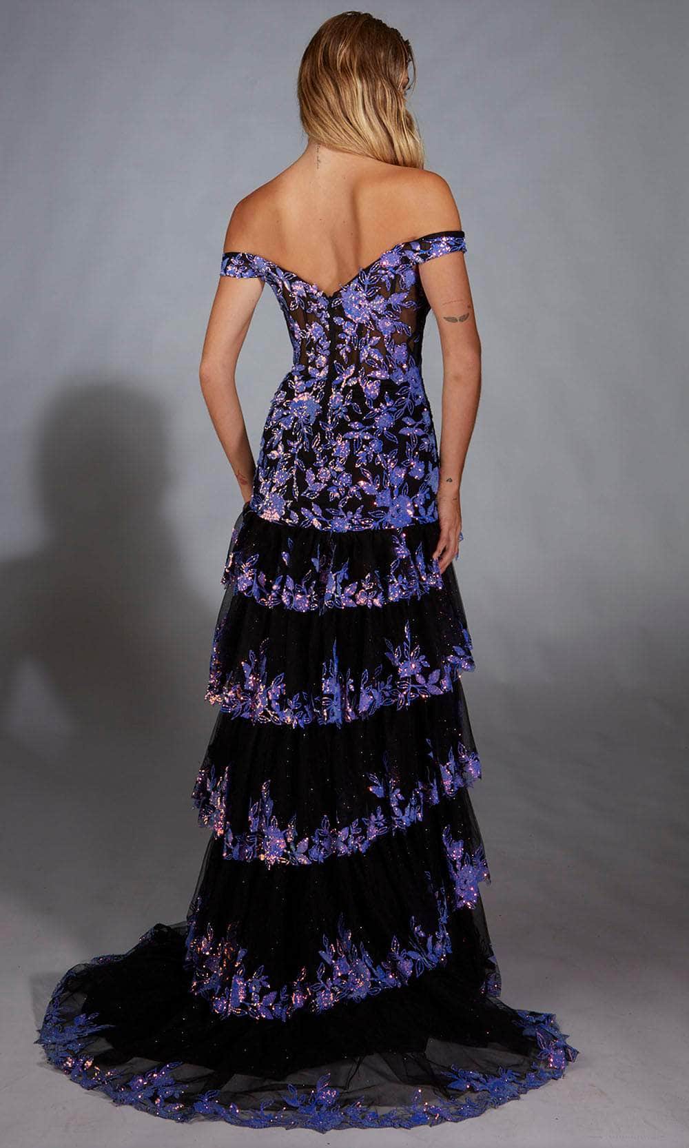 Alyce Paris 61900 - Ruffled Skirt Off-Shoulder Gown Prom Dresses