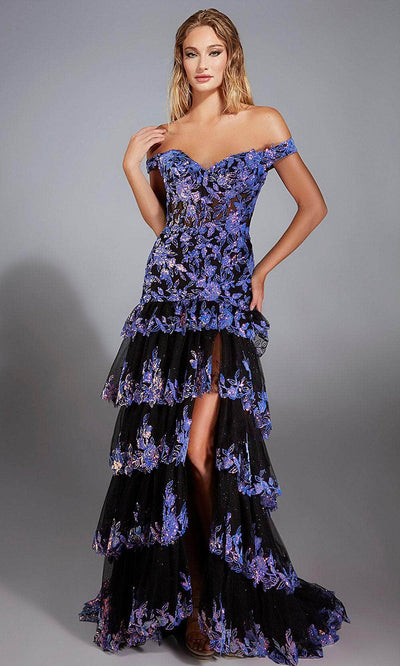Alyce Paris 61900 - Ruffled Skirt Off-Shoulder Gown Prom Dresses
