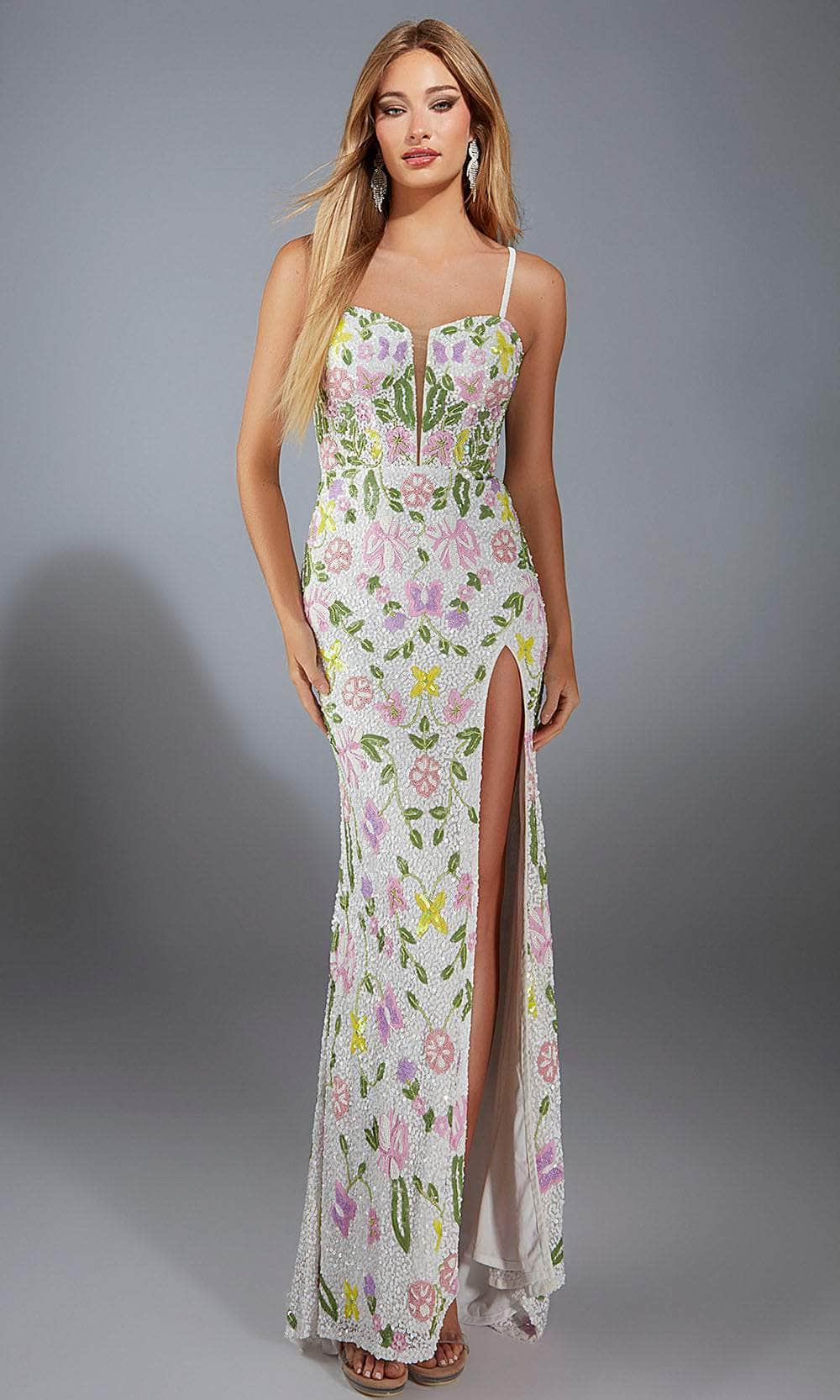 Alyce Paris 61905 - Plunging Neckline Hand-Beaded Gown Prom Dresses