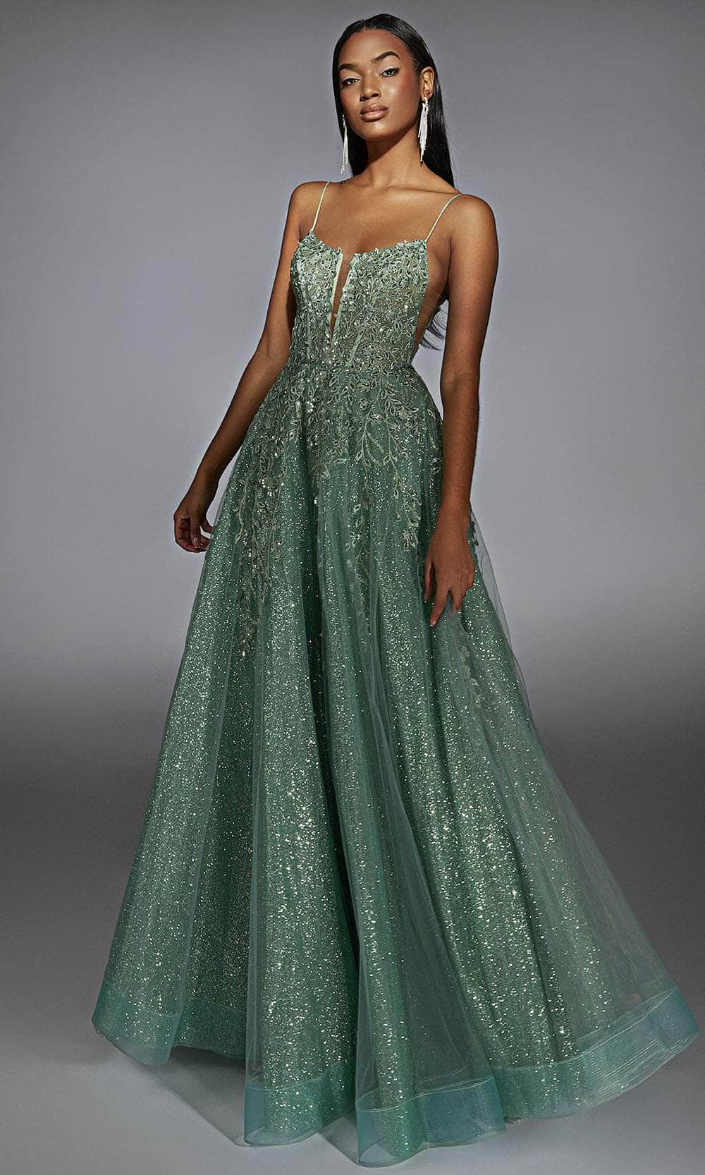 Alyce Paris 61915 - Floral Embroidered Tulle A-Line Gown Prom Dresses