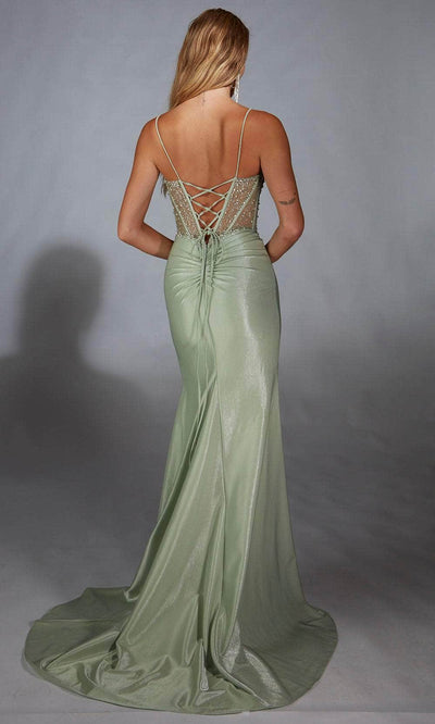 Alyce Paris 61916 - Illusion Corset Jersey Sheath Gown Prom Dresses