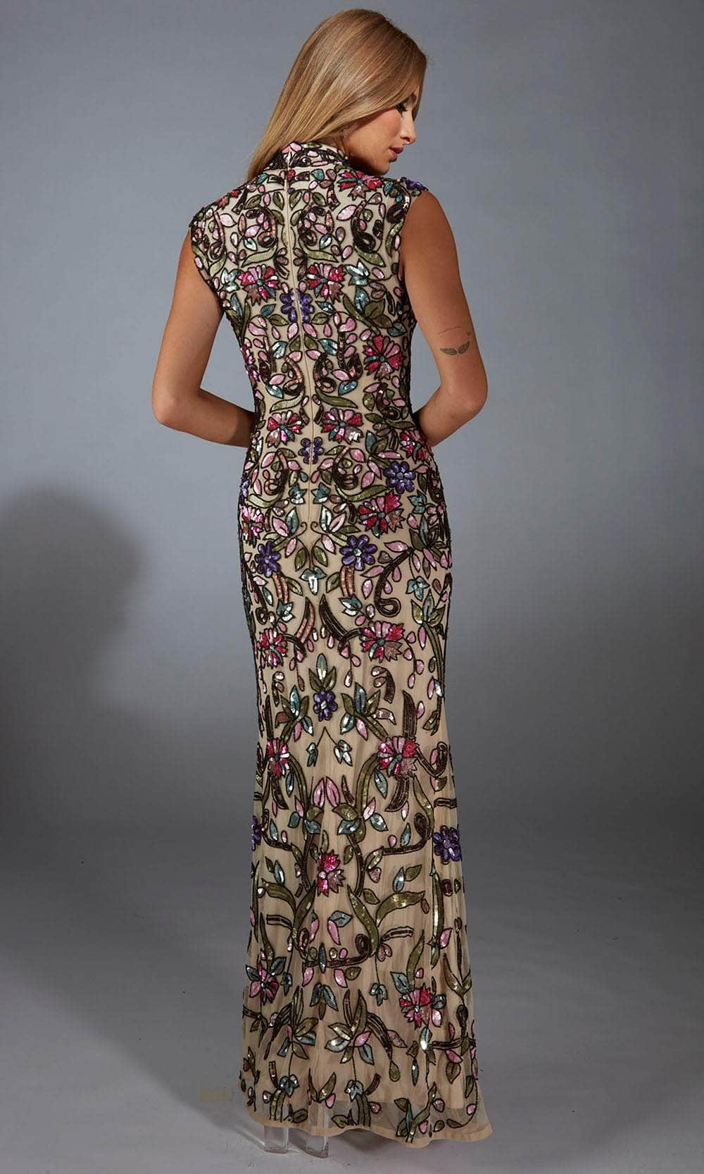 Alyce Paris 61918 - High Neck Hand-Beaded Sheath Gown Special Occasion Dress