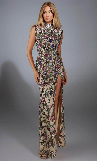 Alyce Paris 61918 - High Neck Hand-Beaded Sheath Gown Special Occasion Dress