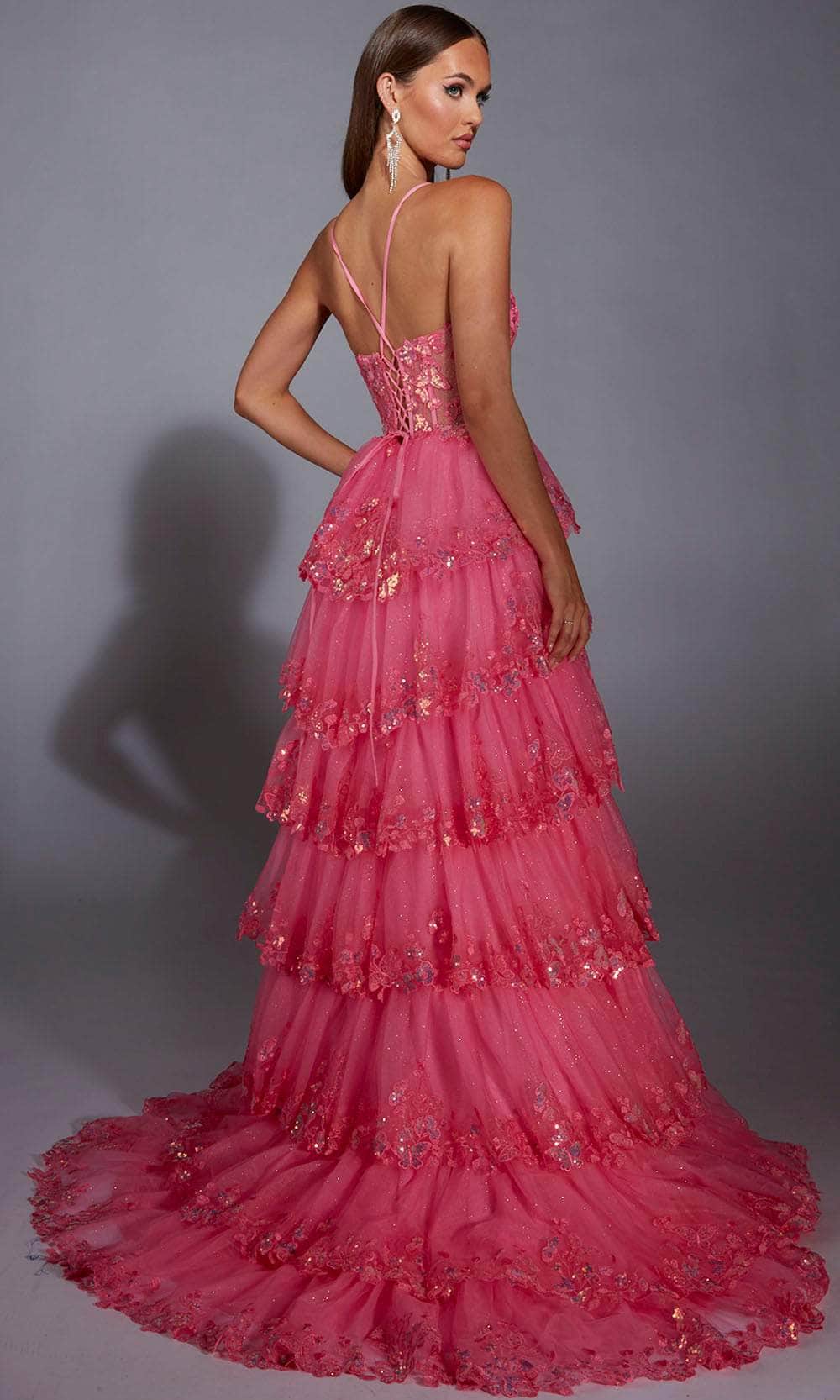 Alyce Paris 61927 - Embroidered Lace Ruffle Gown Prom Dresses
