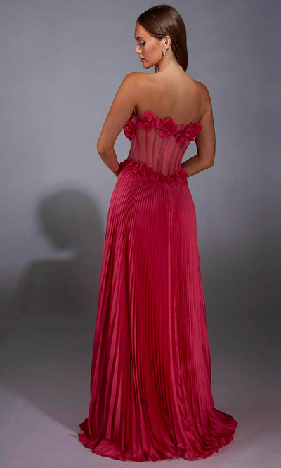 Alyce Paris 61935 - Floral Strapless Pleated Gown Prom Dresses