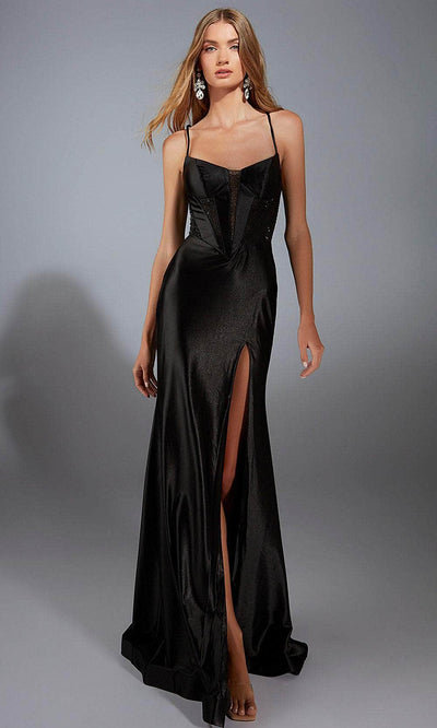 Alyce Paris 61950 - Sheer Corset Plunging Neckline Formal Dress Prom Dresses