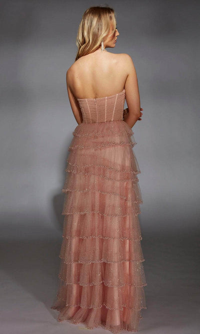 Alyce Paris 61956 - Beaded Strapless Tiered Gown Prom Dresses