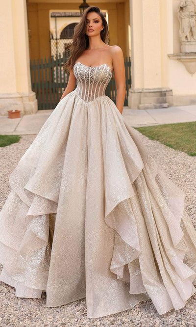 Alyce Paris 61971 - Scoop Neck Glitter Tulle Ballgown Ball Gowns