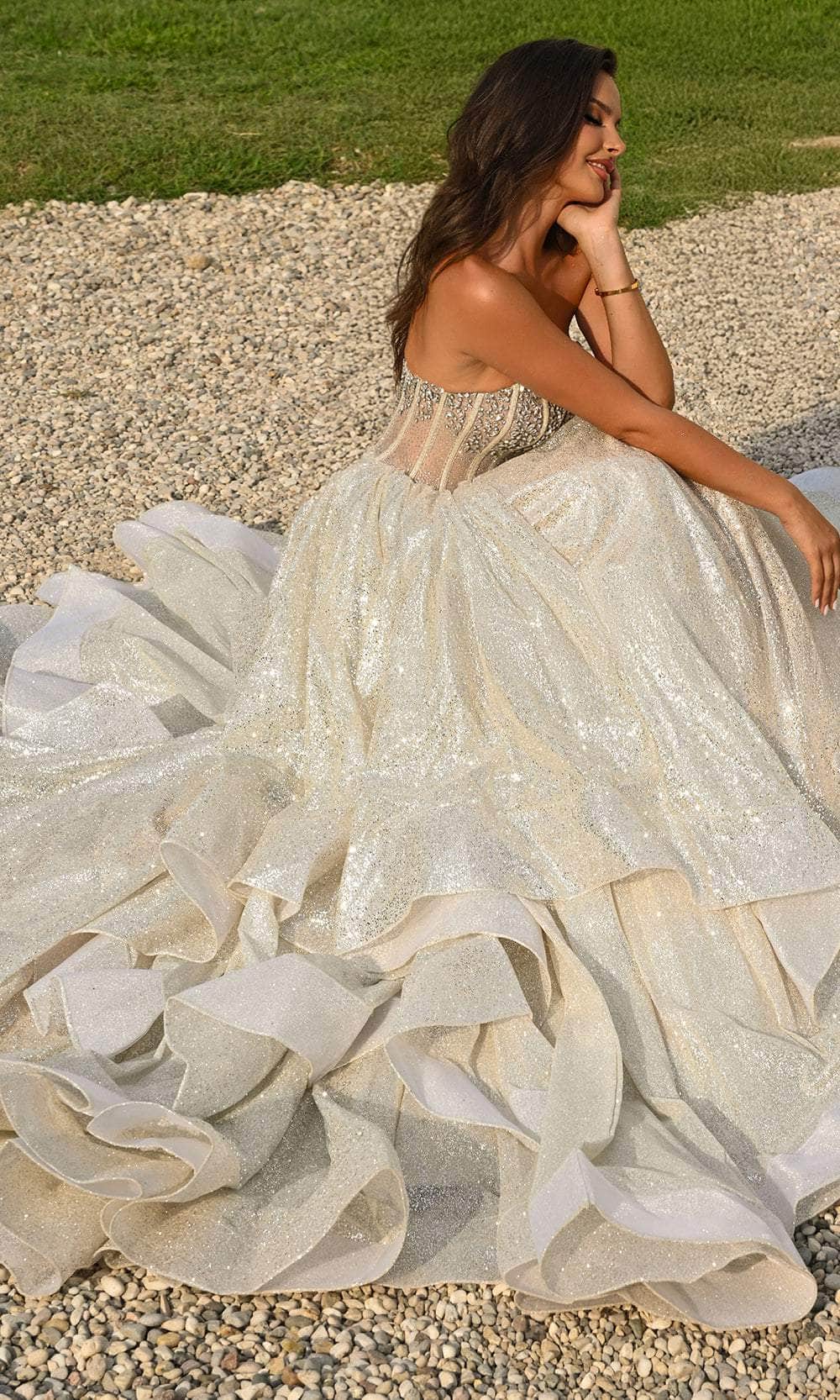 Alyce Paris 61971 - Scoop Neck Glitter Tulle Ballgown Ball Gowns
