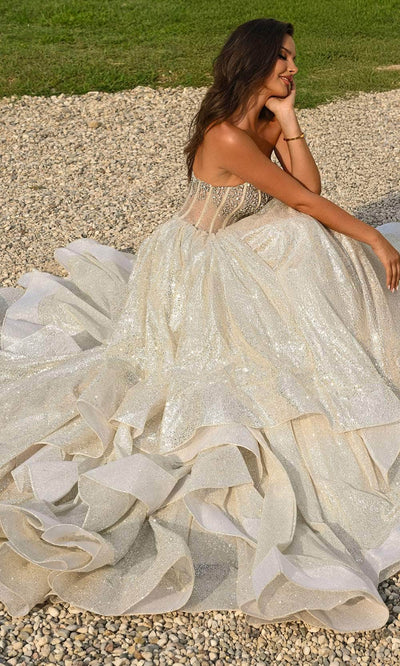 Alyce Paris 61971 - Scoop Neck Glitter Tulle Ballgown Ball Gowns
