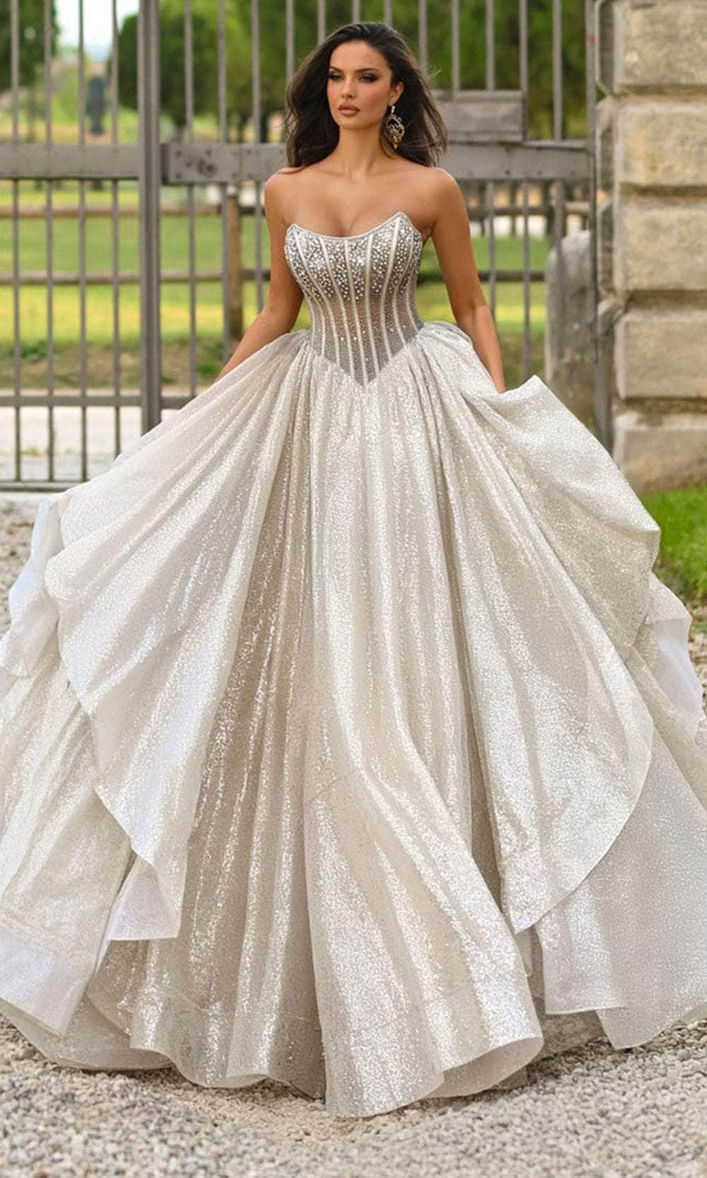 Alyce Paris 61971 - Scoop Neck Glitter Tulle Ballgown Ball Gowns