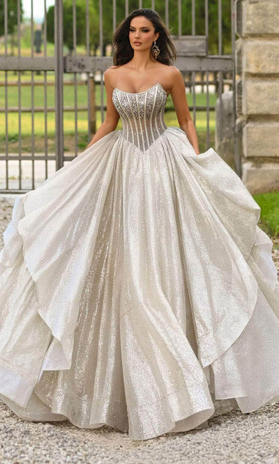 Alyce Paris 61971 - Scoop Neck Glitter Tulle Ballgown Ball Gowns