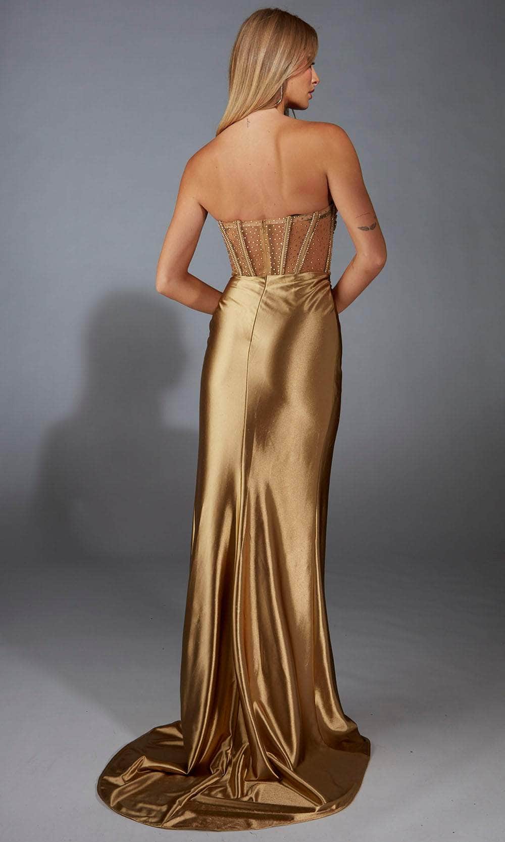 Alyce Paris 61976 - Scoop Neckline Satin Evening Gown Prom Dresses