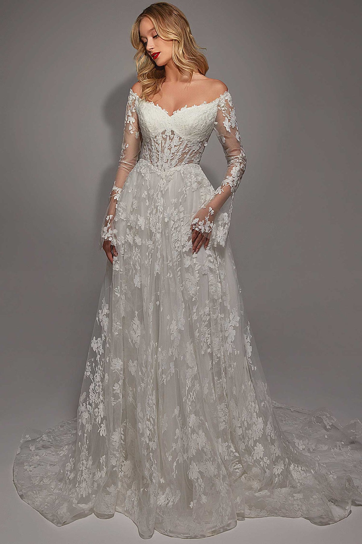 Alyce Paris 7150 - Romantic Off Shoulder Tiered Dress