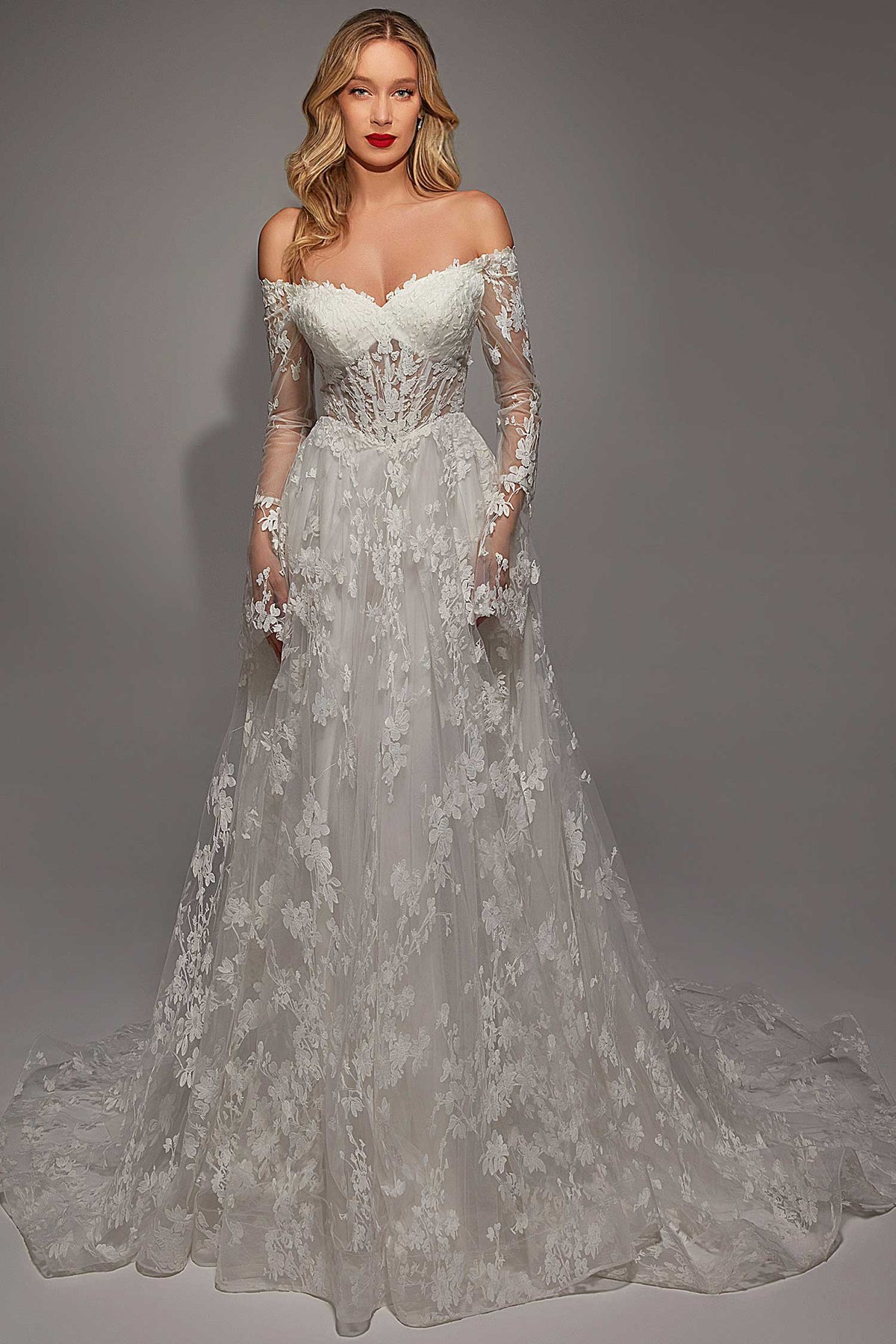 Alyce Paris 7150 - Romantic Off Shoulder Tiered Dress