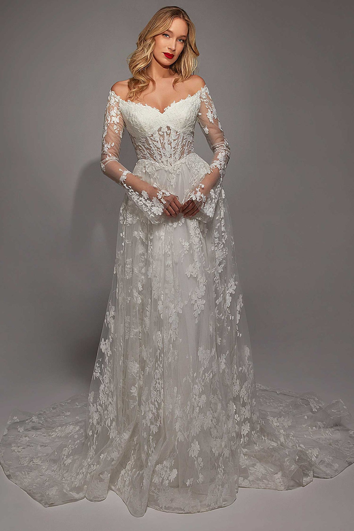 Alyce Paris 7150 - Romantic Off Shoulder Tiered Dress