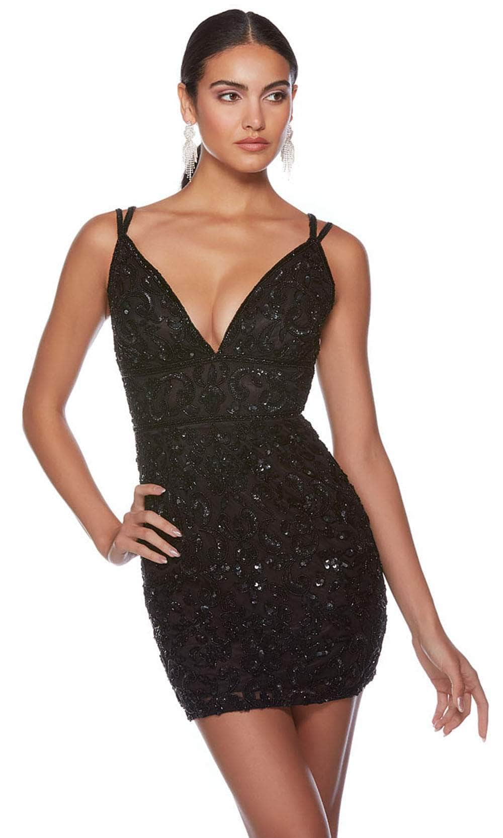 Alyce Paris 84013 - Dual Strap Beaded Cocktail Dress Party Dresses