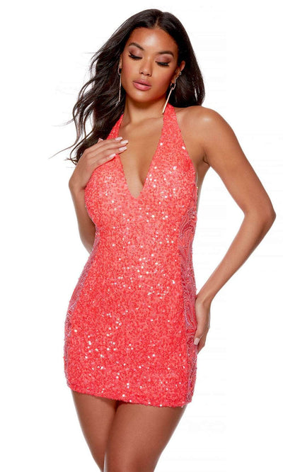 Alyce Paris 84016 - Embellished Halter Homecoming Dress Special Occasion Dress