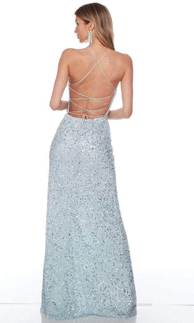 Alyce Paris 88000 - Sequin Scoop Neck Prom Dress Special Occasion Dress 000 / Ice Blue