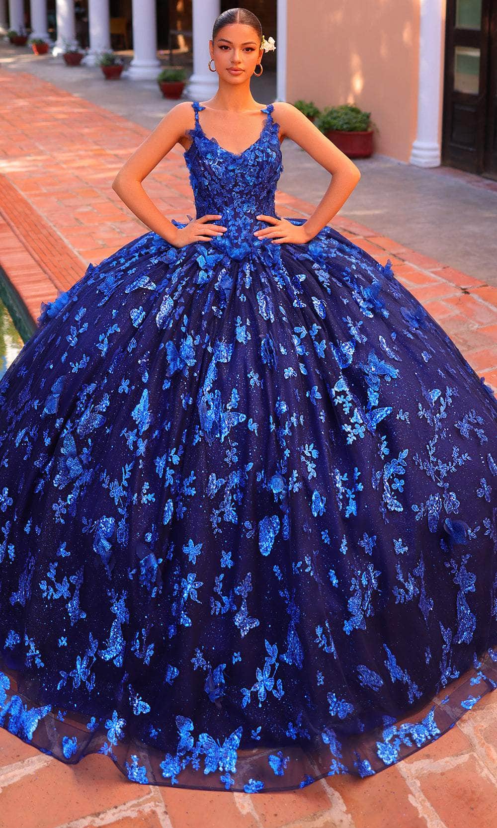 Amarra 54260 - Embellished Sleeveless Ballgown Special Occasion Dresses 000 /  Royal Blue