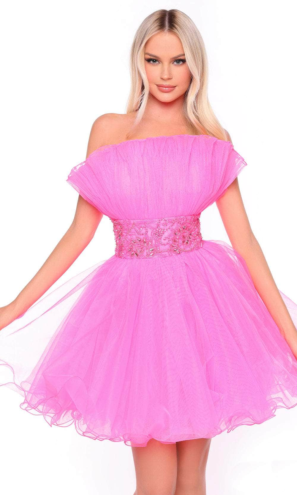 Amarra 88038 - Tulle Cocktail Dress Special Occasion Dresses 000 /  Hot Pink