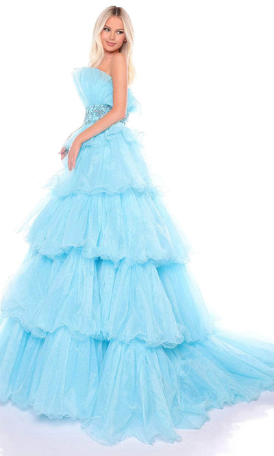 Amarra 88083 - Strapless Ruffled Evening Gown Special Occasion Dresses 