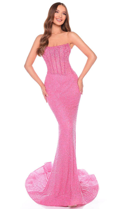 Amarra 88110 - Sequined Prom Gown Special Occasion Dresses 000 /  Bright Pink