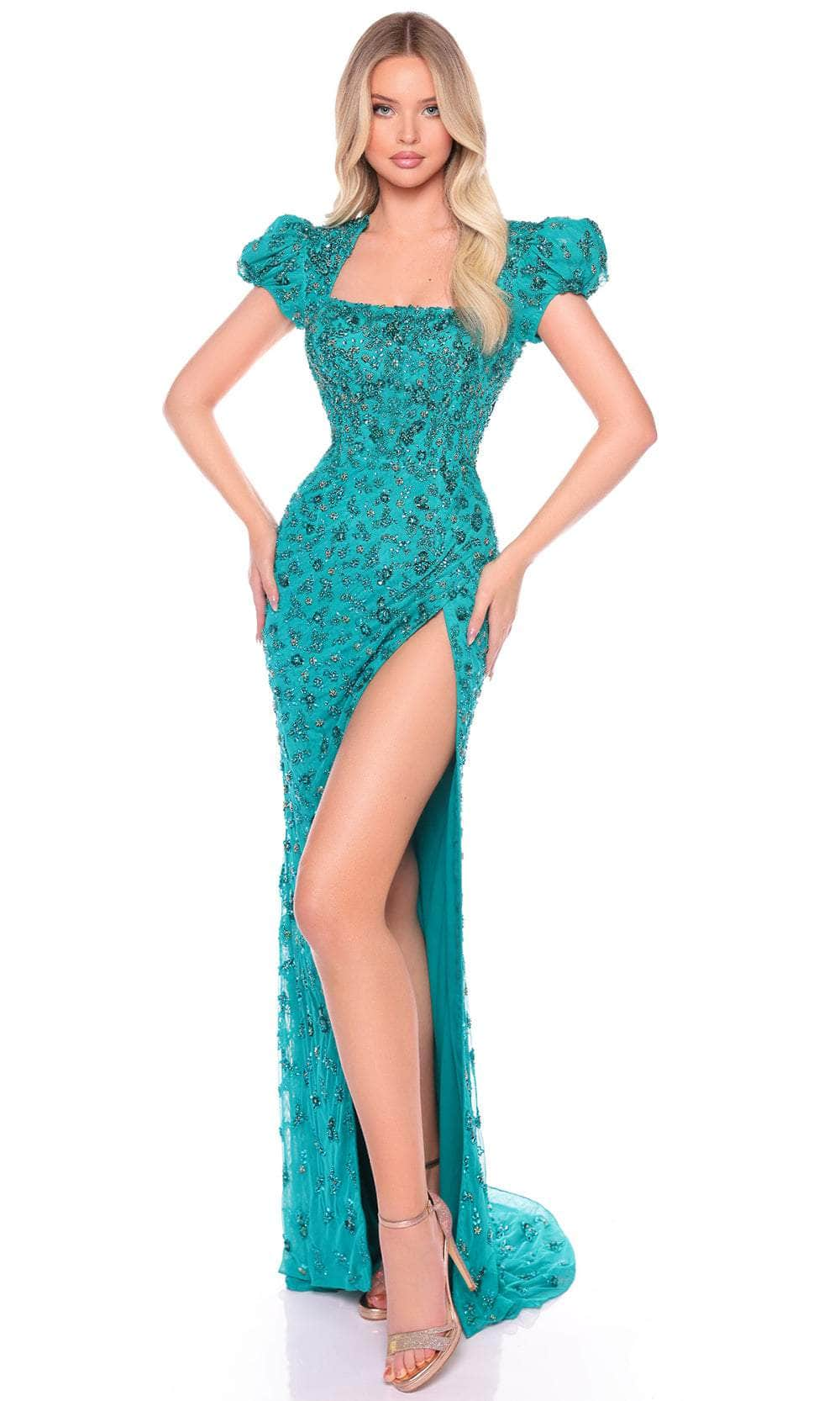 Amarra 88140 - Straight-Across Evening Gown Special Occasion Dresses 000 /  Jade