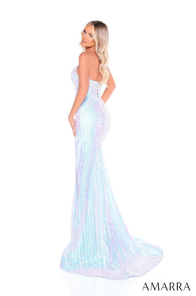 Amarra 88392 - Shimmering Sequin Fitted Gown Prom Dresses