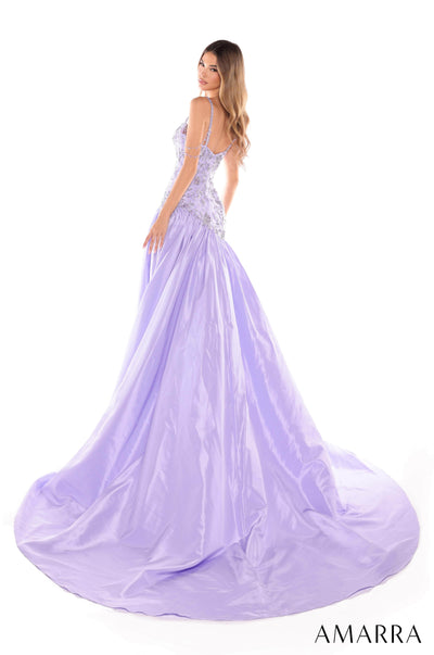Amarra 88442 - Embellished A-Line Gown with Bow Accent Prom Dresses