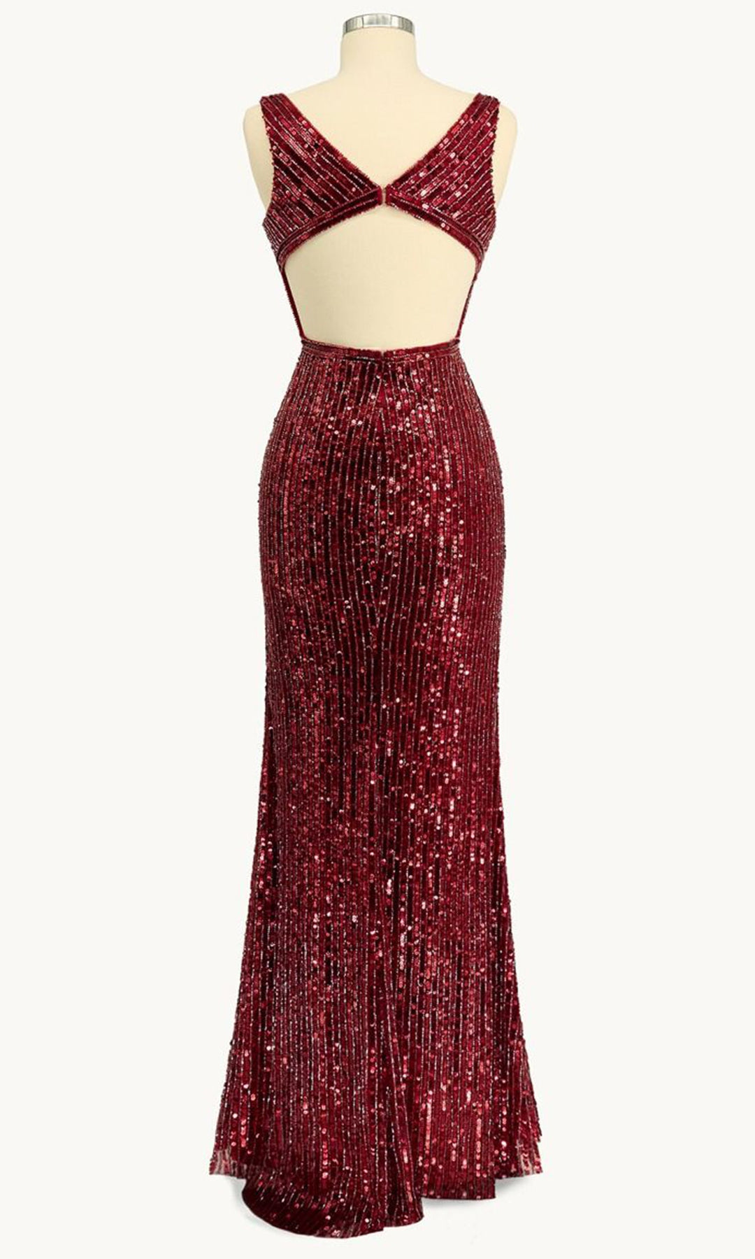 Amoris by Ladivine J2392 Sequin Cutout Back Dress