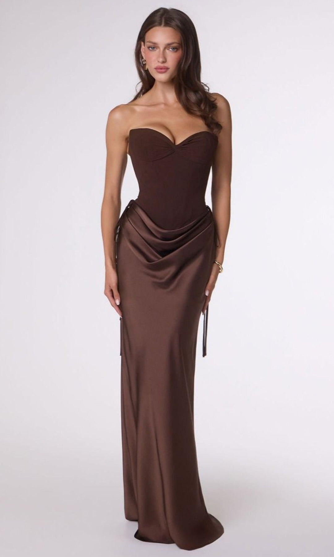 Amoris by Ladivine T747 - Sweetheart Neck Convertible Satin Dress