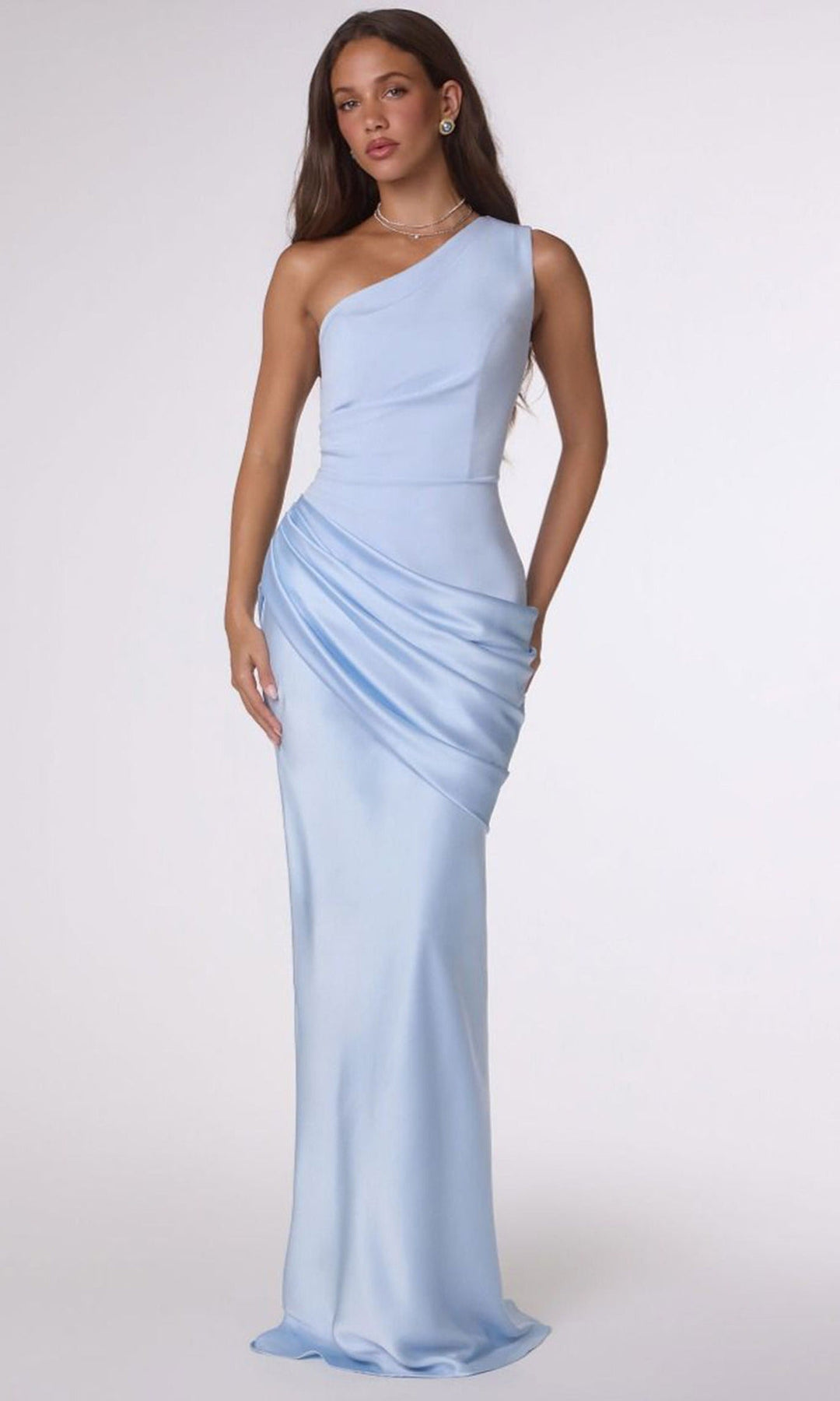 Amoris by Ladivine T748 - Sleeveless Asymmetric Fitted Dress
