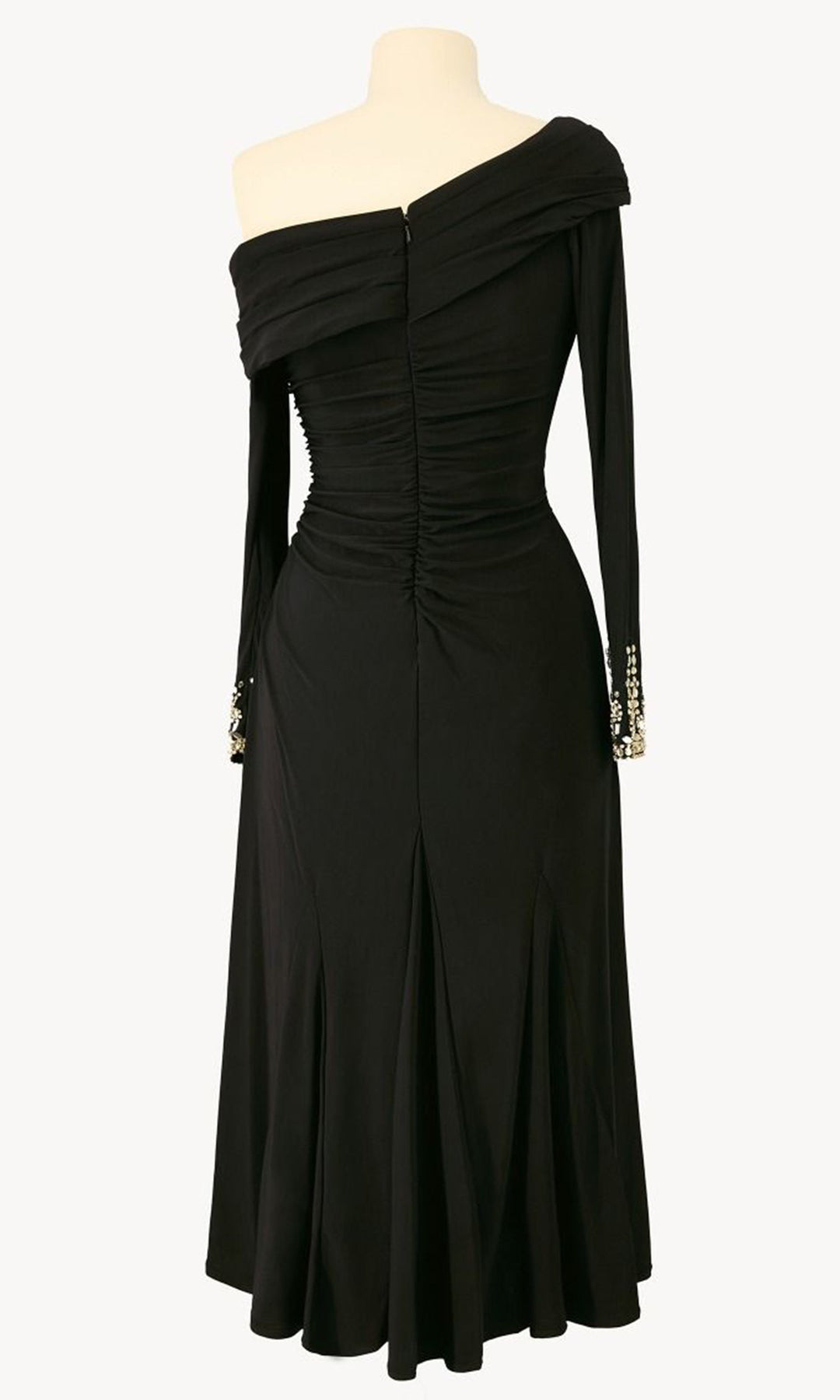 Amoris by Ladivine T803 Long Sleeve Tea-Length Dress
