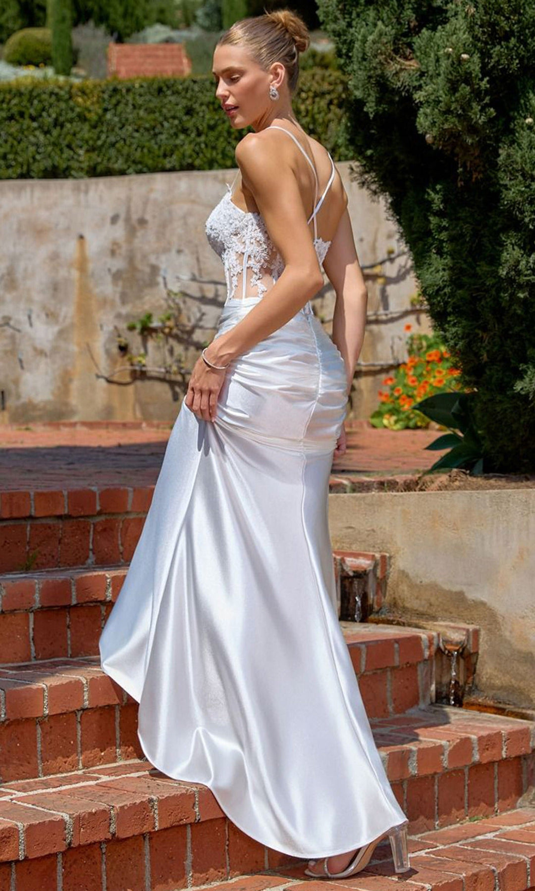 Amoris by Ladivine T819W - Lace-Up Back Sweetheart Wedding Dress