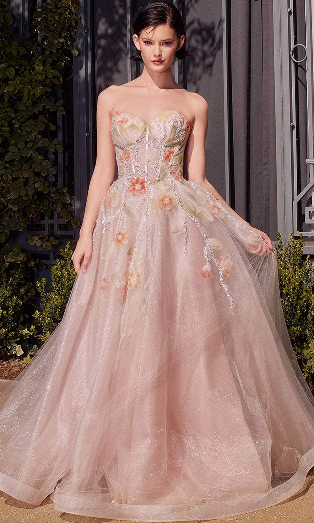 Andrea and Leo A1383 - Floral Print Layered Tulle Ballgown Prom Dresses