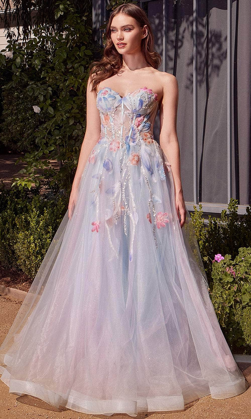 Andrea and Leo A1383 - Floral Print Layered Tulle Ballgown Prom Dresses