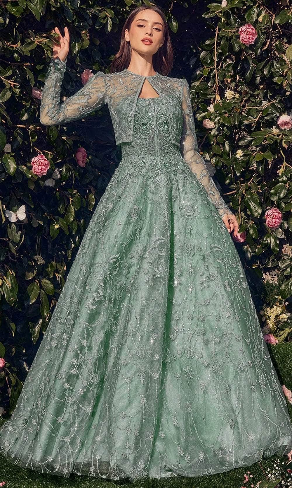 Andrea and Leo MA104 - Embroidered Bolero Evening Dress Special Occasion Dress