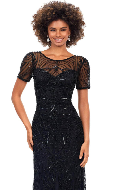 Ashley Lauren 11215 - Short Sleeve Beaded Evening Gown Special Occasion Dress