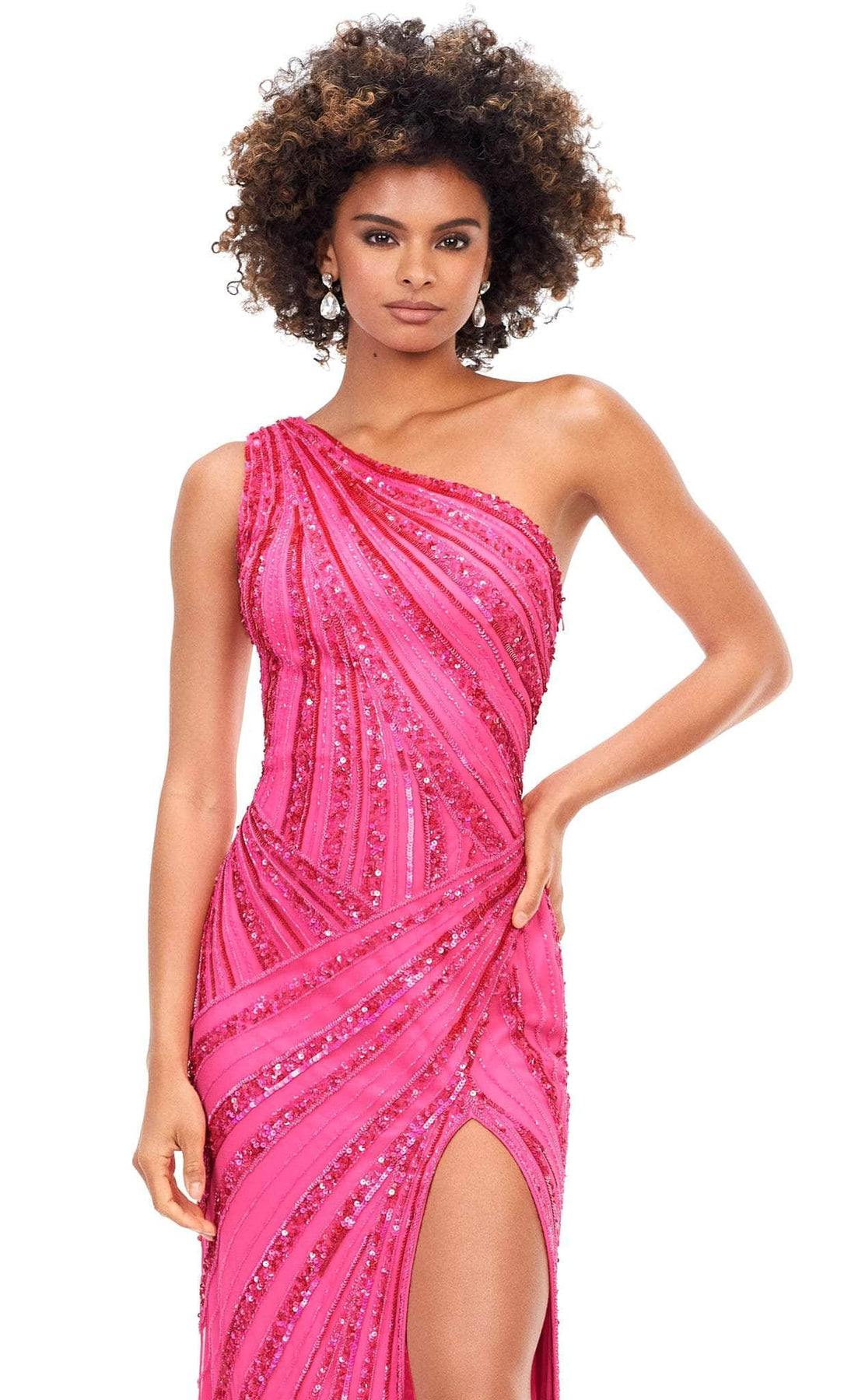 Ashley Lauren 11244 - Asymmetric Gown